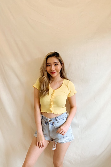 Sandra Button Down Top Yellow