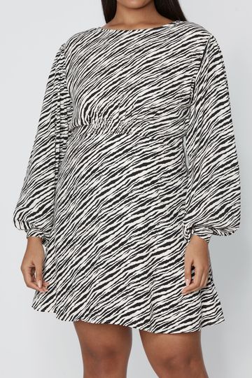 Kalahari Mini Dress Blance Animal Print