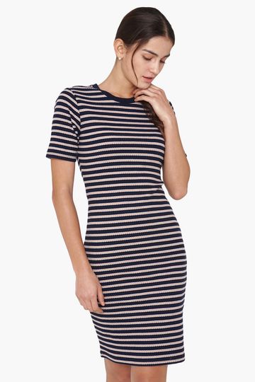 Closet Staples Striped Bodycon Tee Dress