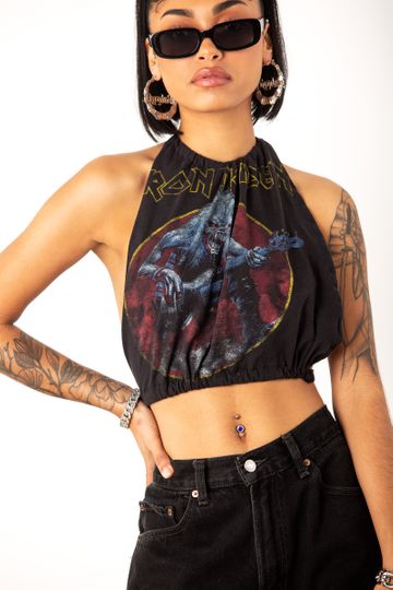 Vintage Reworked Iron Maiden Halter Top