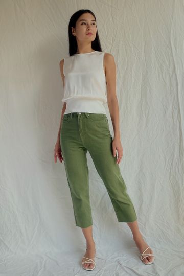 Brielle Pleat Back Satin Top