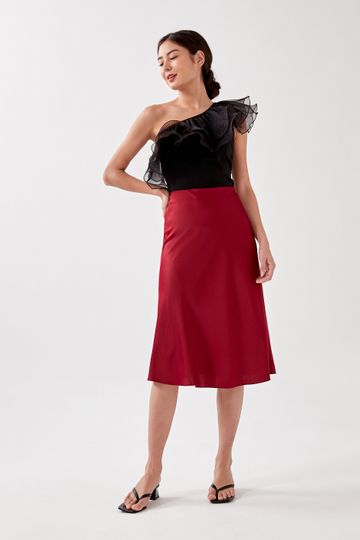 Winry Off Shoulder Pleated Top