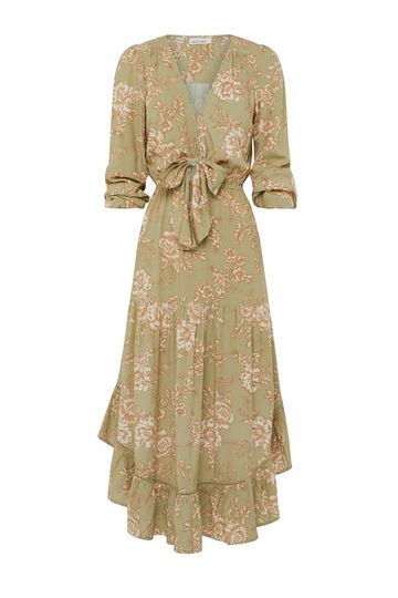 Lani Tie Front Midi Dress