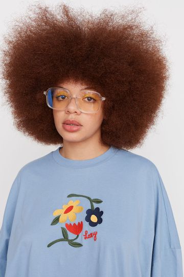 Lazy Oaf Once And Floral Big Square T-Shirt