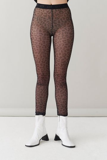 G.E.M. Tonal Leopard Sheer Leggings