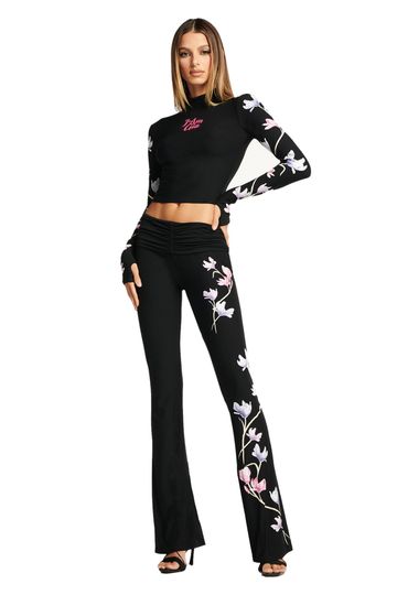 CIRCE PANT - FLORAL BLACK