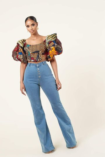 African Print Janett Corset Top
