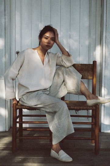 LUELLA TROUSERS | WHITE GINGHAM