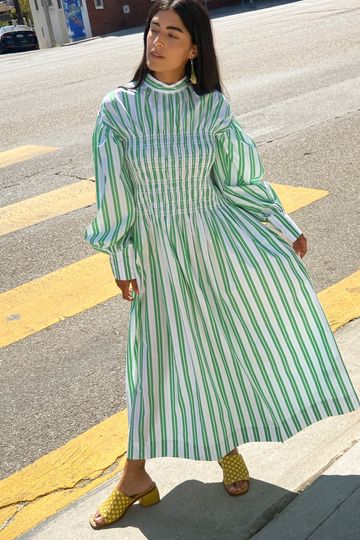 Smock Dress - Kelly Green