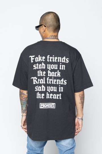 We Ain't Homies Pocket Tee Black