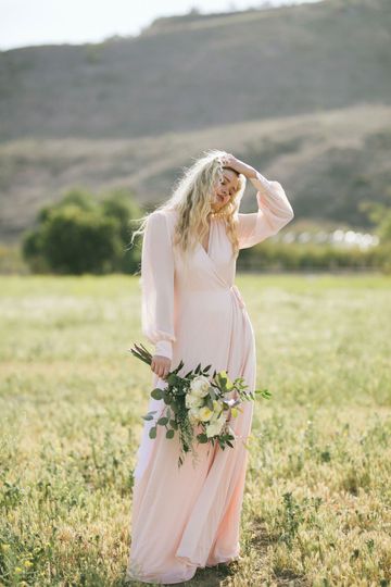 Chloe Long Sleeve Wrap Maxi Dress