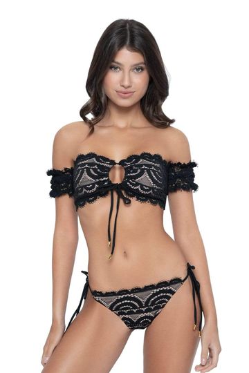 Midnight Lace Off Shoulder Top