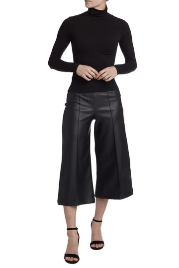 Vegan Leather Wide Leg Culottes