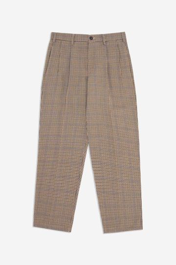 Double-Pleat Houndstooth Trouser