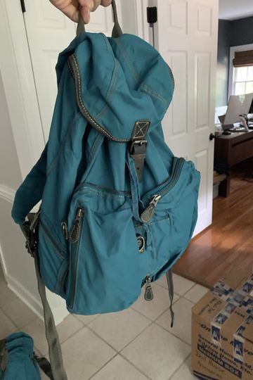2000s Issey Miyake Teal Nylon Transformable Backpack - Size OS