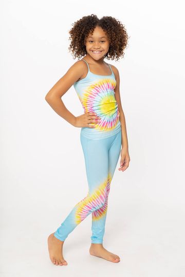 Tie Dye Burst Print Girls Leggings for Girls 7-10