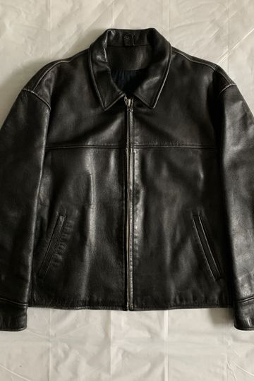 aw1991 Yohji Yamamoto 6.1 The Men Black Leather Jacket - Size M