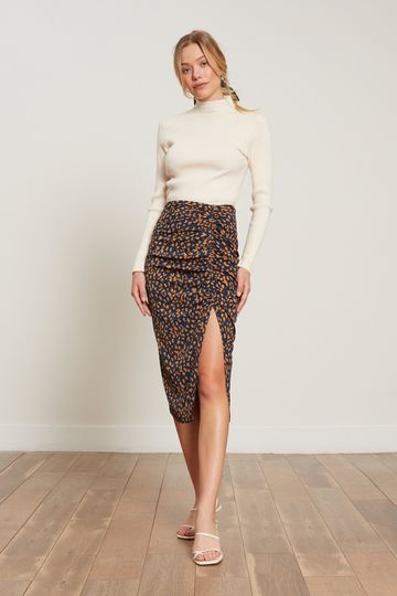 Alina Animal Print Skirt