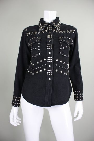 1970's Blouse Allie Flynn for Evan Roberts with Silver Studs