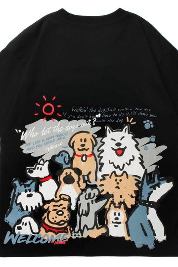 Funny Cartoon Dogs Graphic Tee
