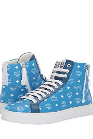 MCM Shoes - Visetos High Top - Sky Blue