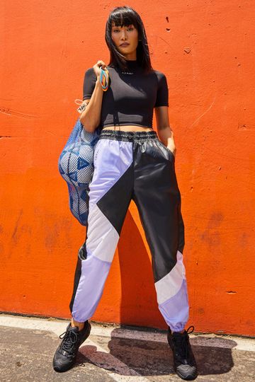 Draco Track Pants - Purple Heather/White/Black