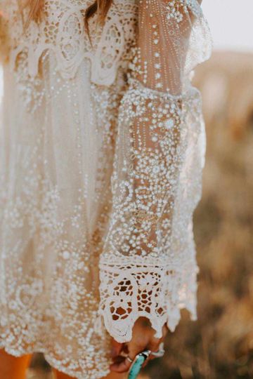 Gypsy Gold Dress - Rose Gold Boho Sequin