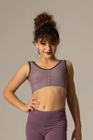 Henley Reversible Crop Top - Purple Haze - LAST CALL | FINAL SALE