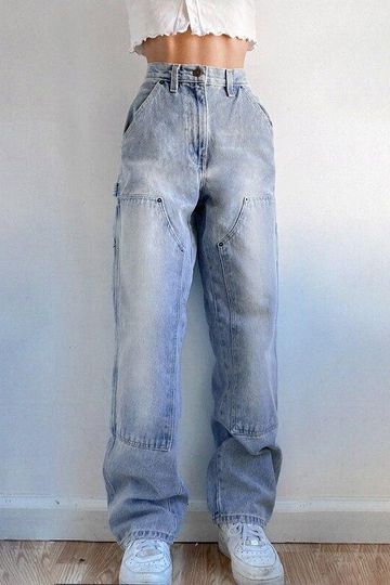 Y2K HIGH WAIST RETRO JEAN BLUE PANTS