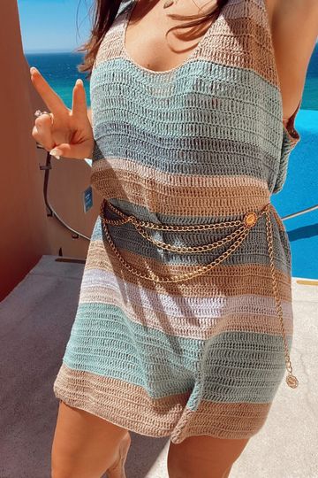 Summerly Mini Dress ~ Mermaid Crochet