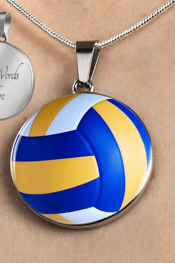 Personalized Volleyball Necklace, Volleyball Jewelry, Volleyball Gift