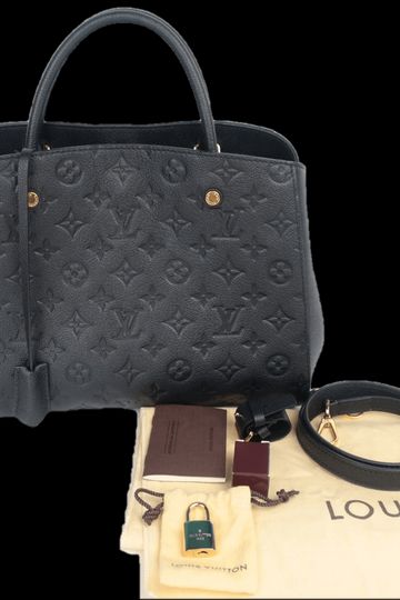 Louis Vuitton Montaigne MM Empreinte Noir Black Bag