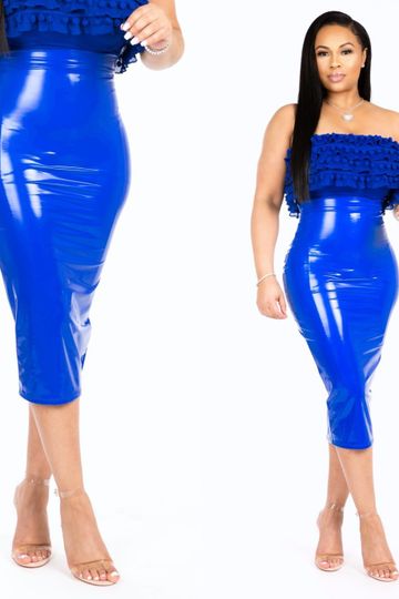 "Jelly Bean" Latex Pencil Skirt
