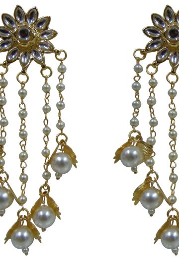 Floral Pearl Shower Earrings