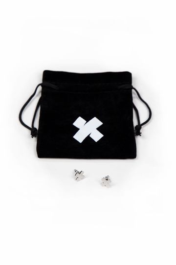 XPLR: X Silver Earrings