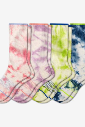 Women's Merino Wool Tie Dye Calf Sock 4-Pack