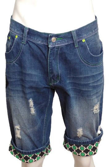 COMME DES GARCONS X LEVI'S-Distressed Denim Shorts, Size-38"