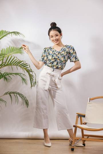 Lithany Denim Pants in Classic White