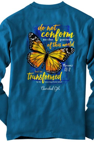 Cherished Girl Womens Long Sleeve T-Shirt Transformed Butterfly