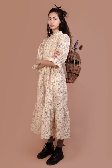 Amaryllis Dress Folk Floral | Meadows