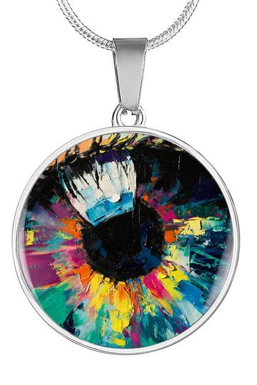 Personalized Painted Eye Necklace
