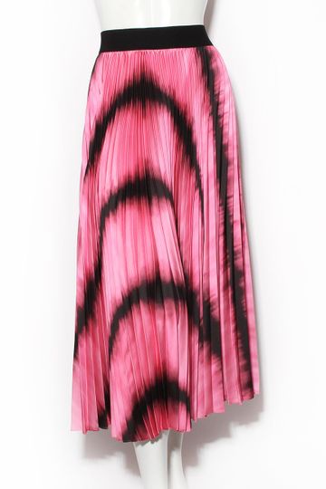 Alice + Olivia Pink and Black Tie-Dye "Katz" Midi Skirt SS2021