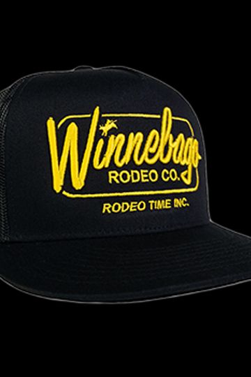 Winnebago Rodeo Co. Black Mesh Flat Bill Cap