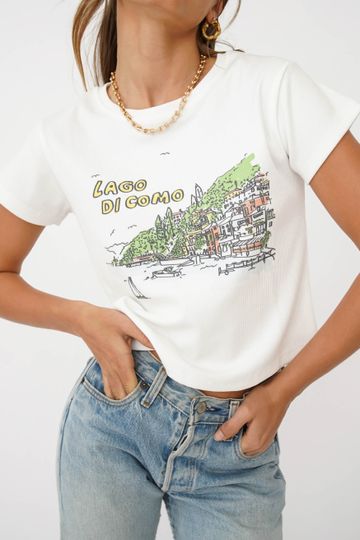 VRG GRL Lago Di Como Tee // White