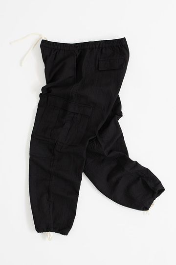 GORECKI CARGO PANT - BLACK HANDLOOM DOUBLE WEAVE