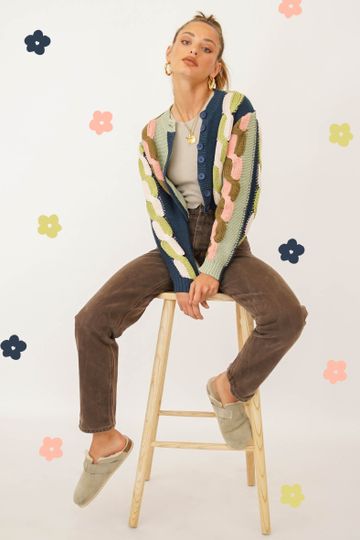 VRG GRL Winter Solstice Knit Cardigan // Multi