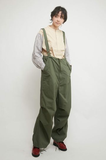 Beams Boy US ARMY Oversized Pants / Overalls - Olive