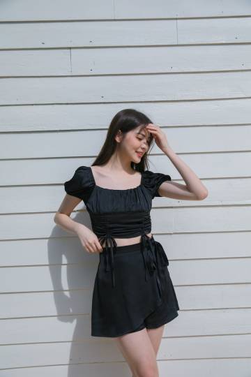 Satin Top in Black