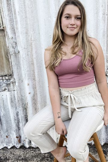 Brami Crop Top in Rose