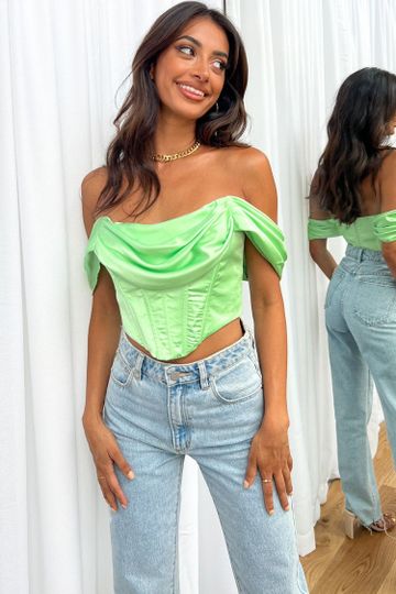 Rowie Green Corset Top